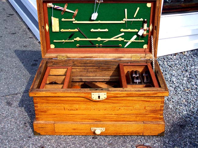 A Fine and Rare Ships' Carpenter's Whalebone Mounted Tool Box circa 1890 — image 3